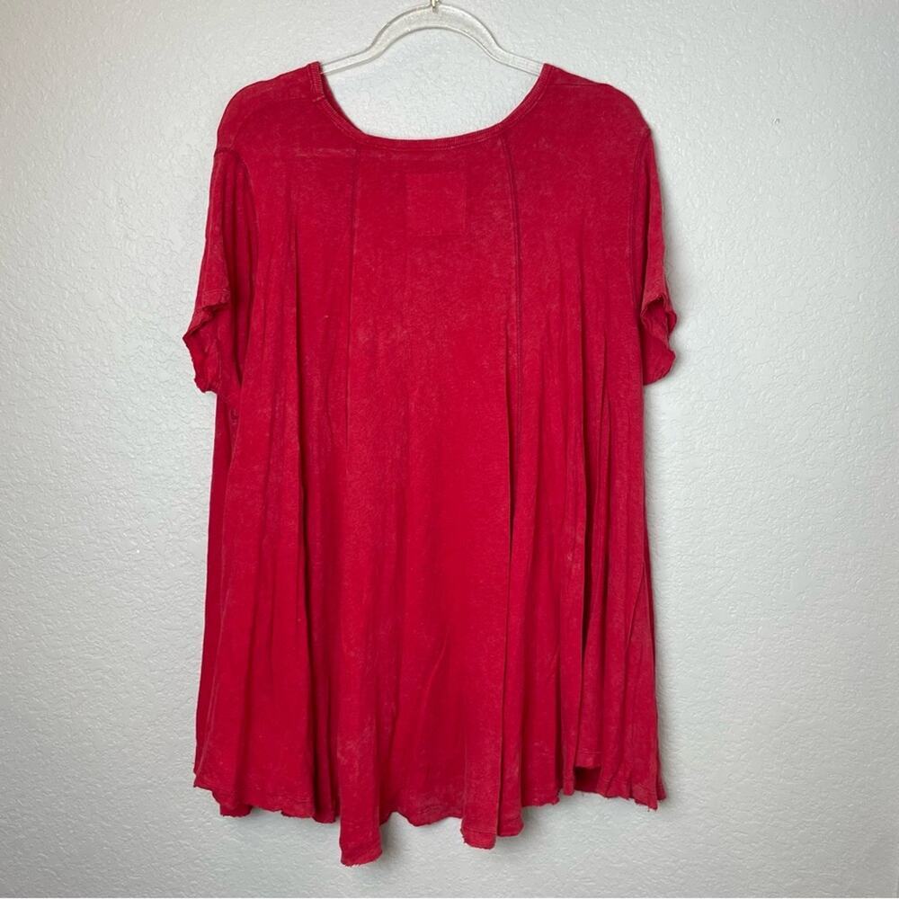 WE THE FREE FREE PEOPLE Flowy Crewneck Red Top Size XS - Picture 7 of 8
